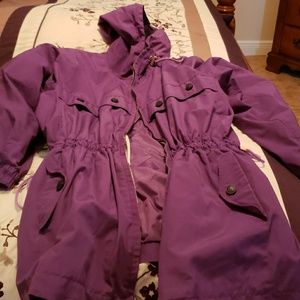Purple raincoat
